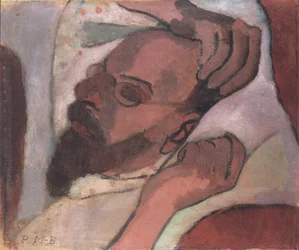 Otto Modersohn, durmiendo